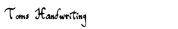 Toms Handwriting font preview